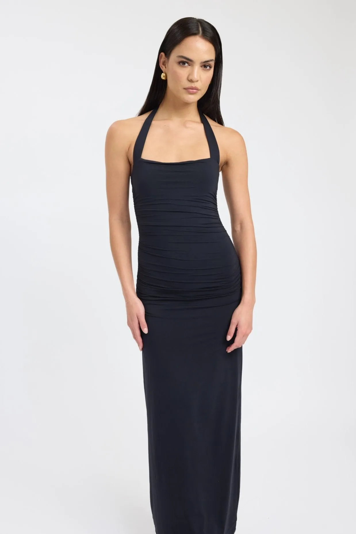 Texture Softness Timeless Cut Hailey Halter Dress