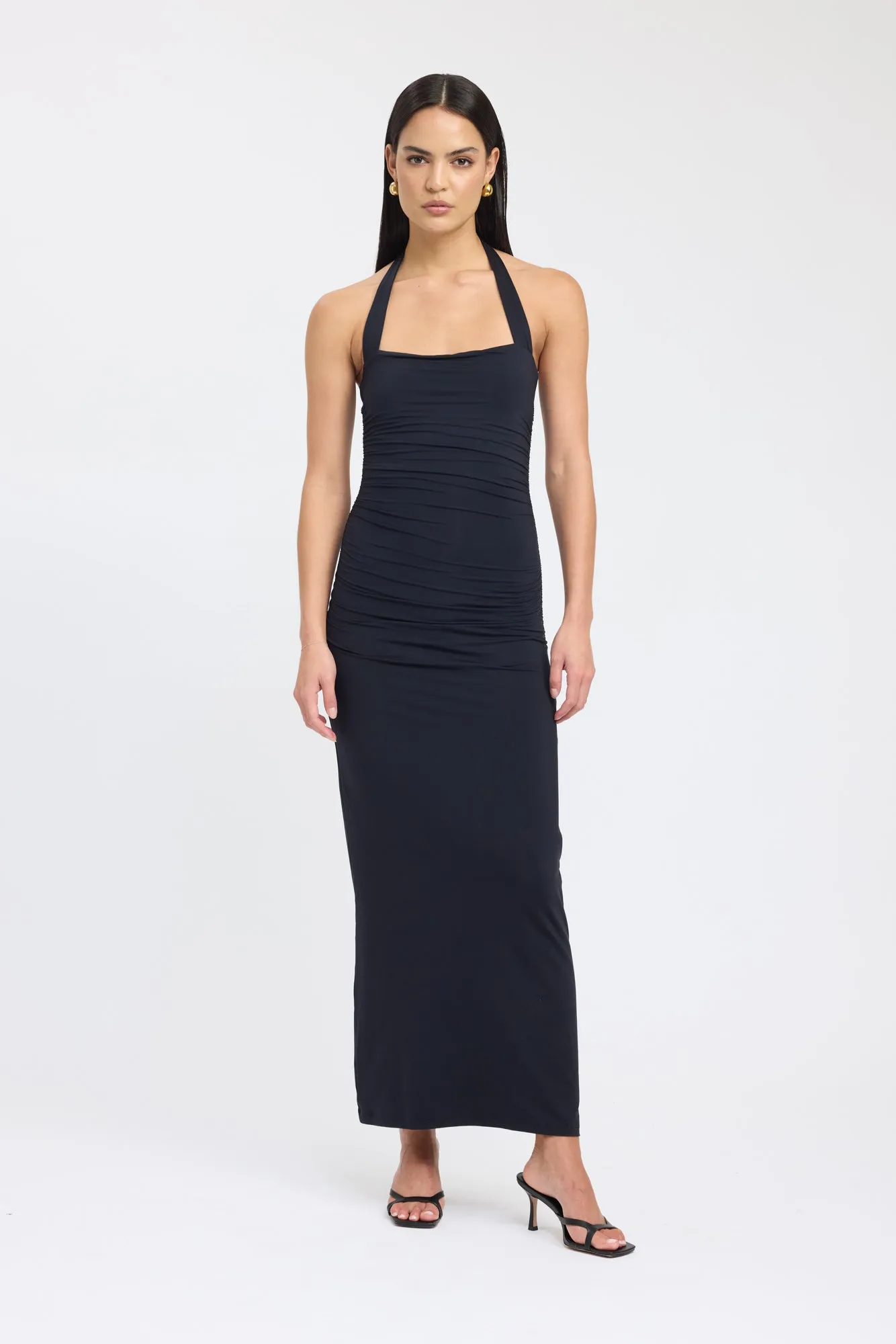 Elegant Silhouette Perfect For Work Hailey Halter Dress