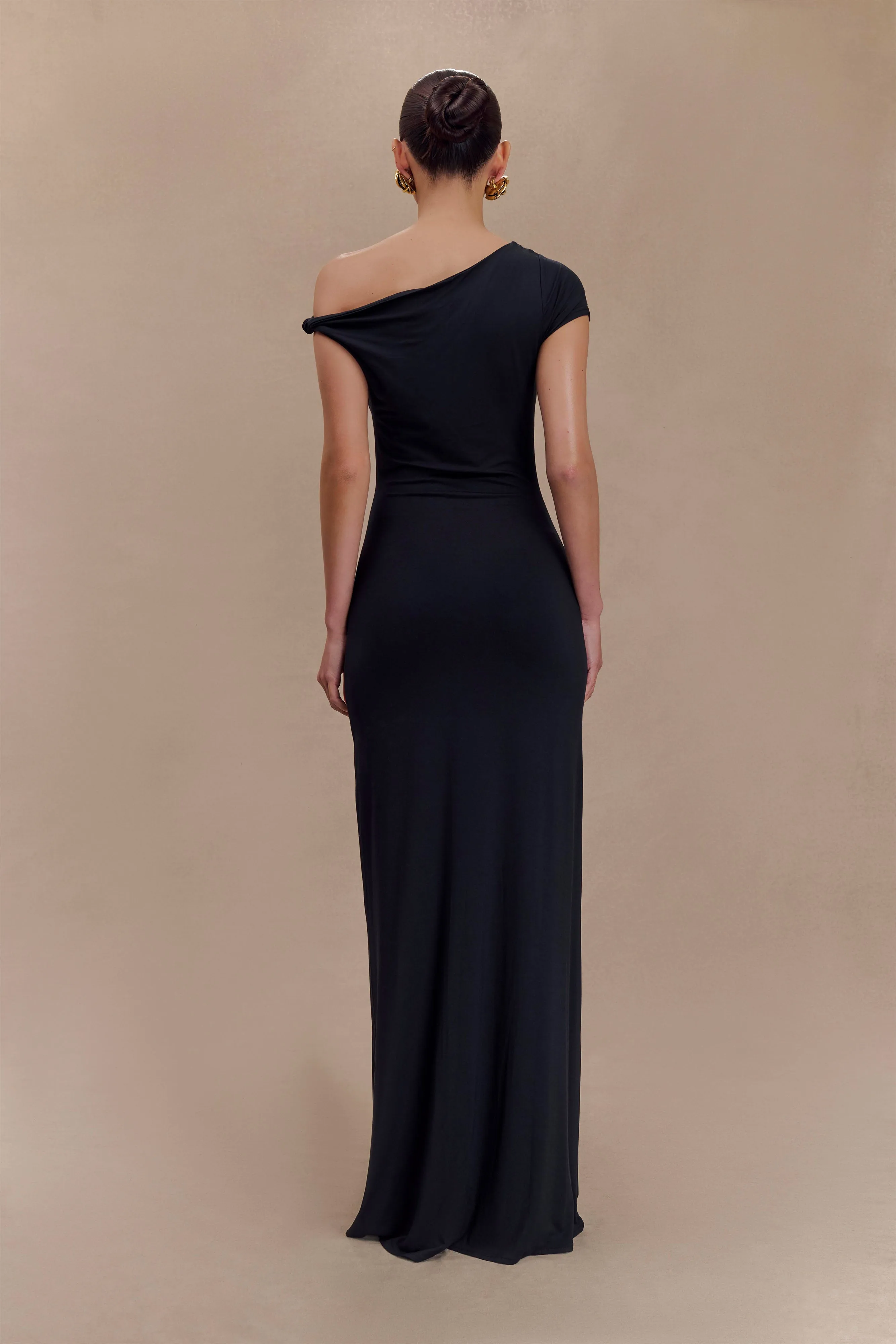 Tamsin Short Sleeve Modal Maxi Dress - Black Everyday Ready
