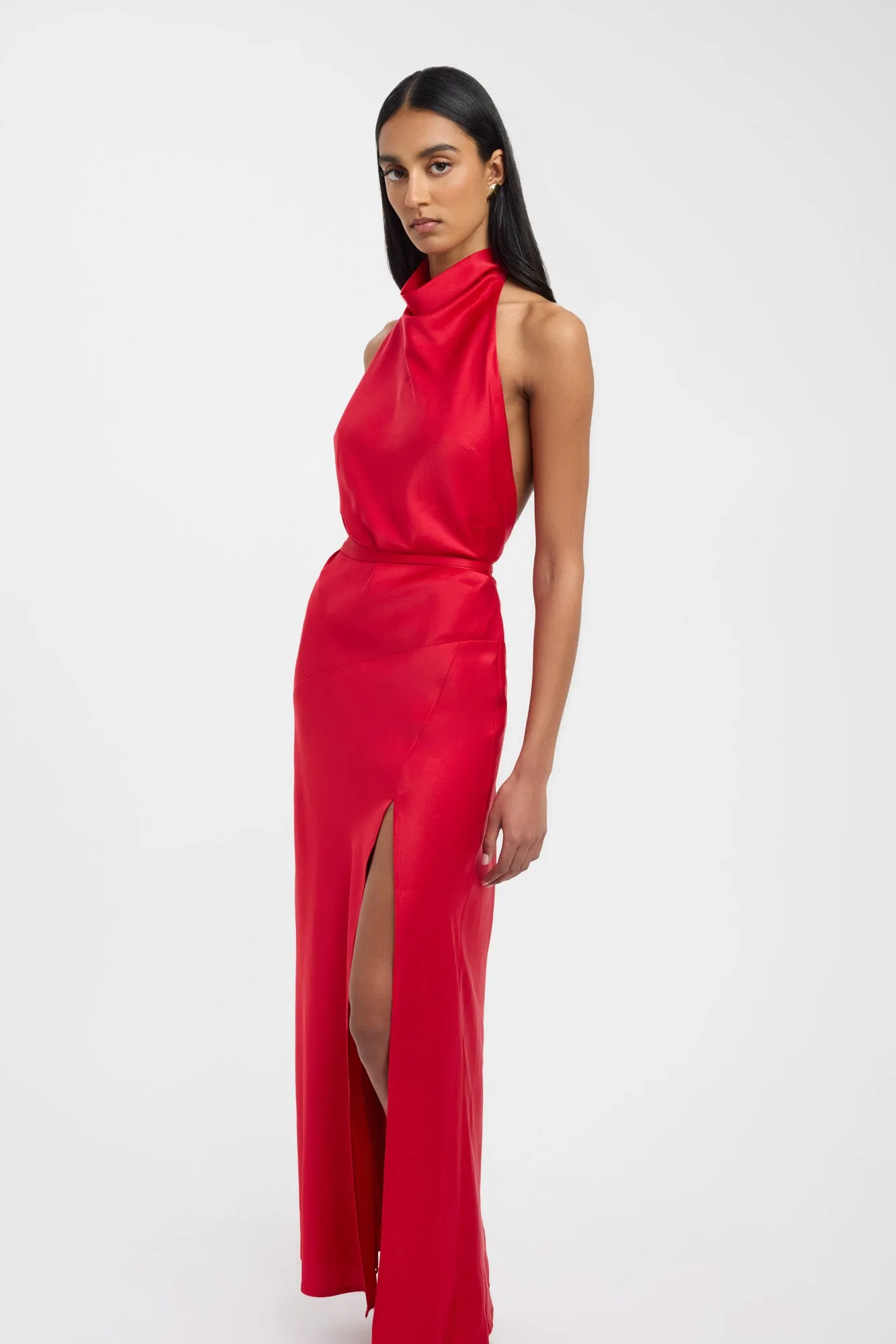 Palermo Halter Maxi Dress Silky Shape