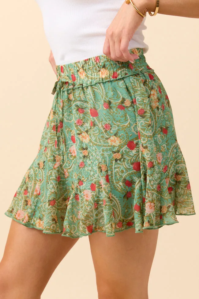 Ella Sage Print Flowy Skort Collector??s Item