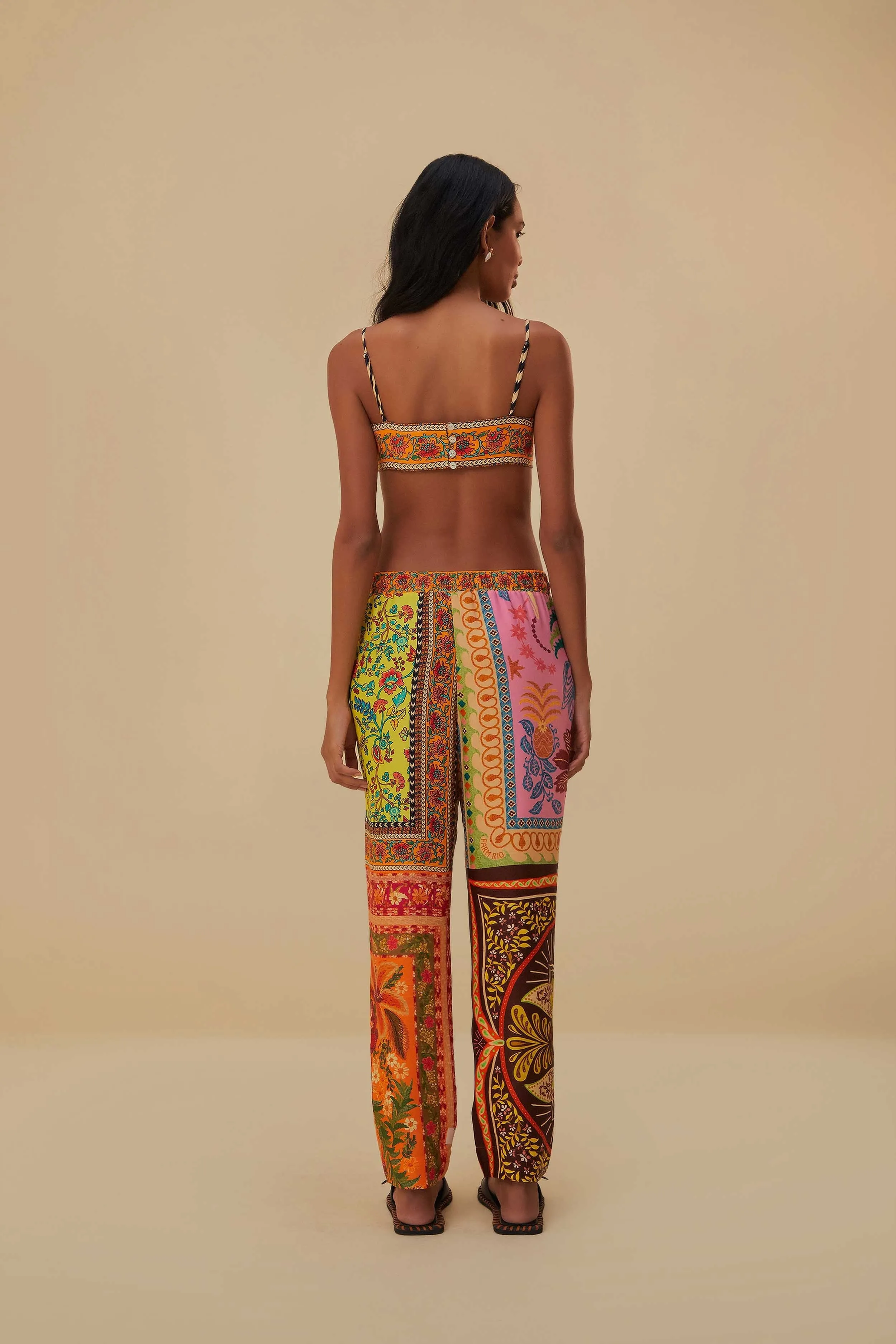 Classic Fit Multicolor Mixed Scarves Lenzing? Ecovero? Viscose Pants