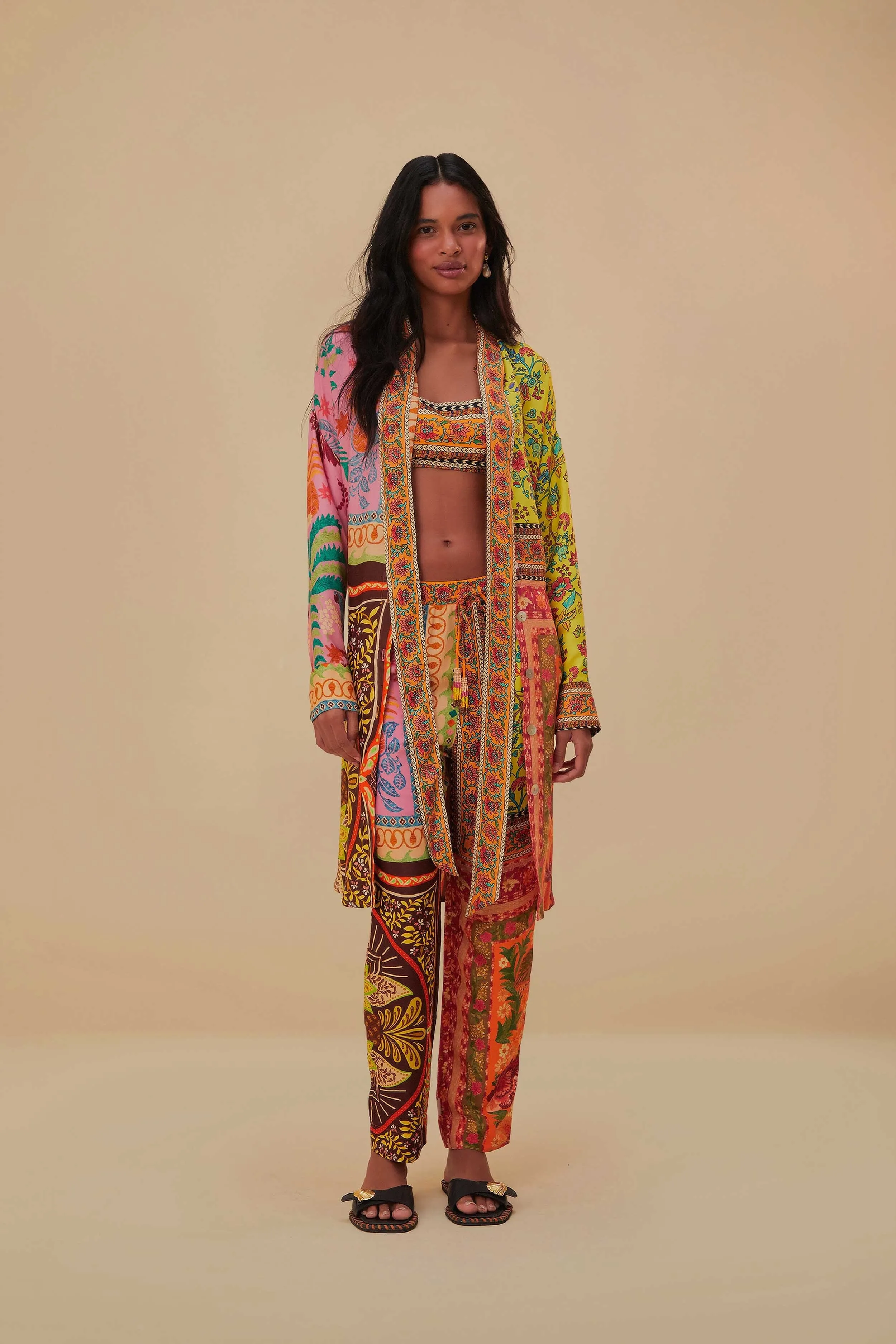 All Purpose Wear Travel Essential Multicolor Mixed Scarves Lenzing? Ecovero? Viscose Pants