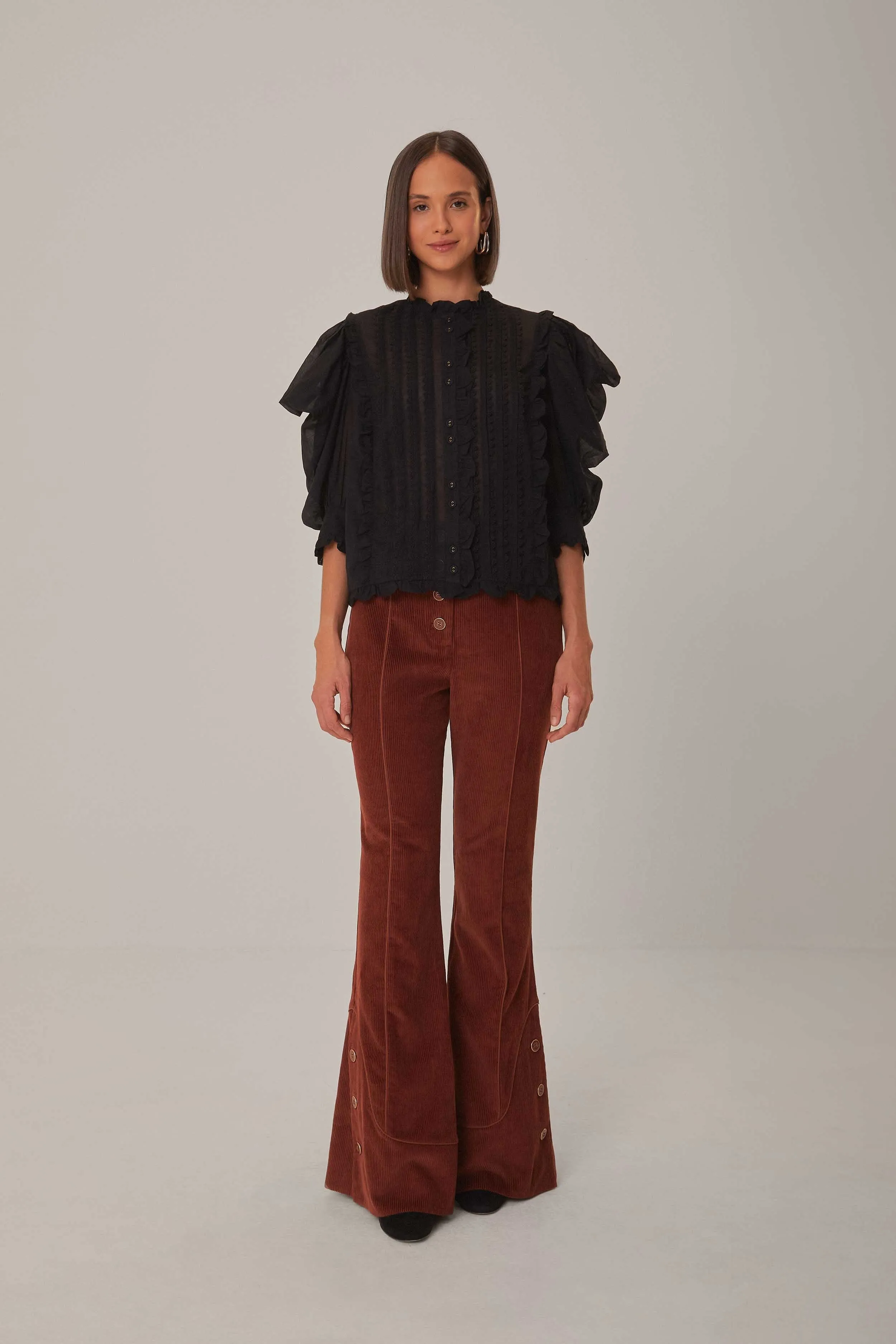 NonChafingEdges Brown Flare Pants