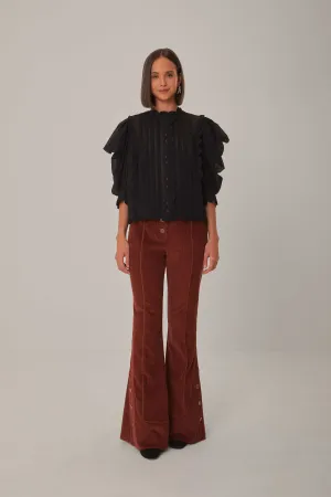 NonChafingEdges Brown Flare Pants