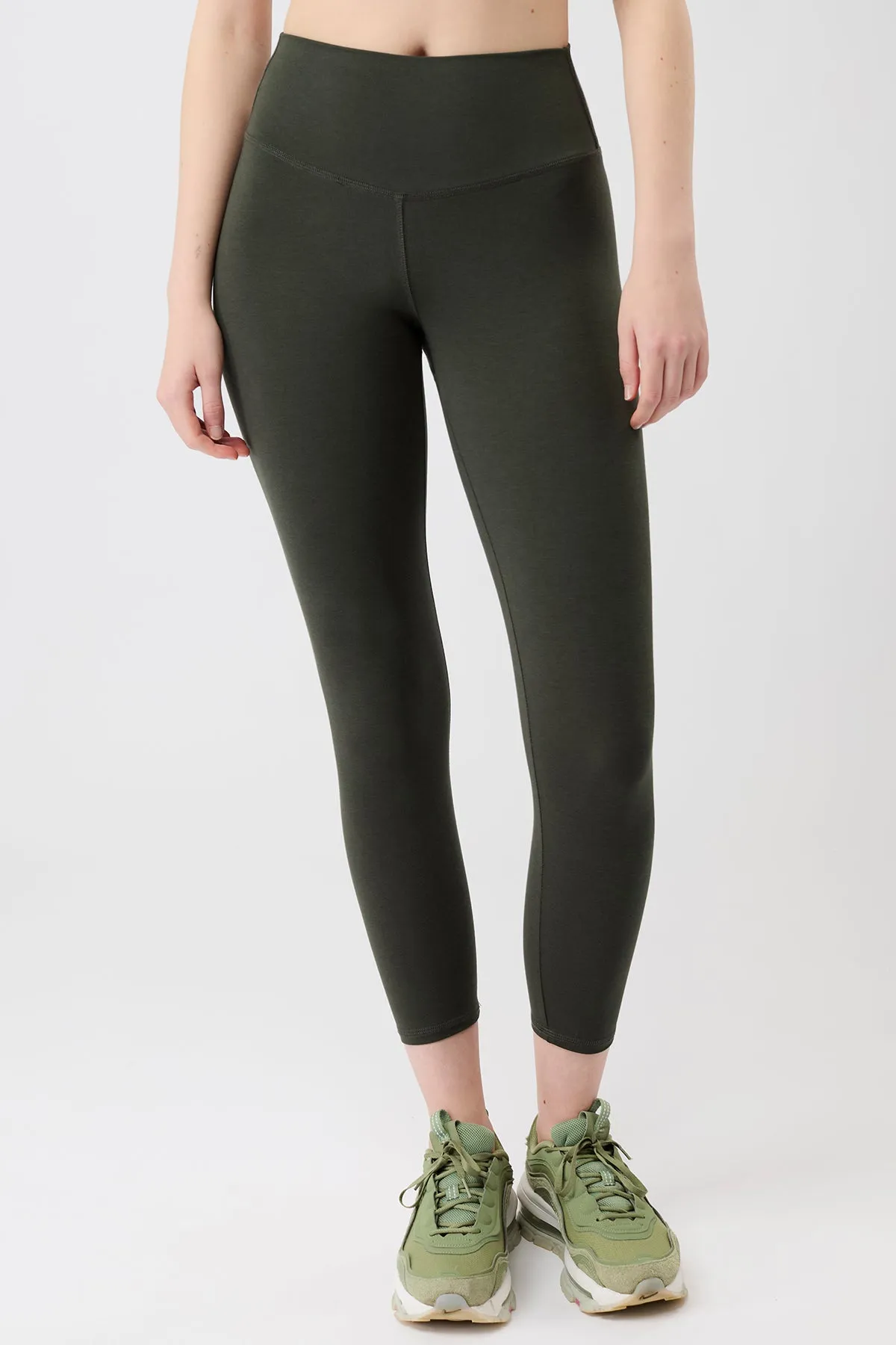 Sleek Shape Easy Wash Best Cropped Legging - Dark Olive