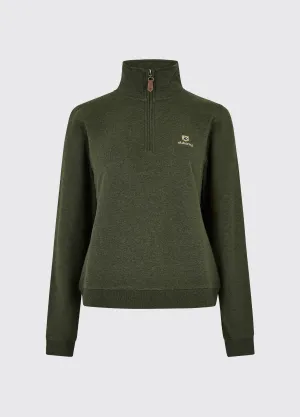 Fade Resistant Dye WrinkleResistant Yarn Castlemartyr Women's Quarter Zip Sweatshirt - Olive