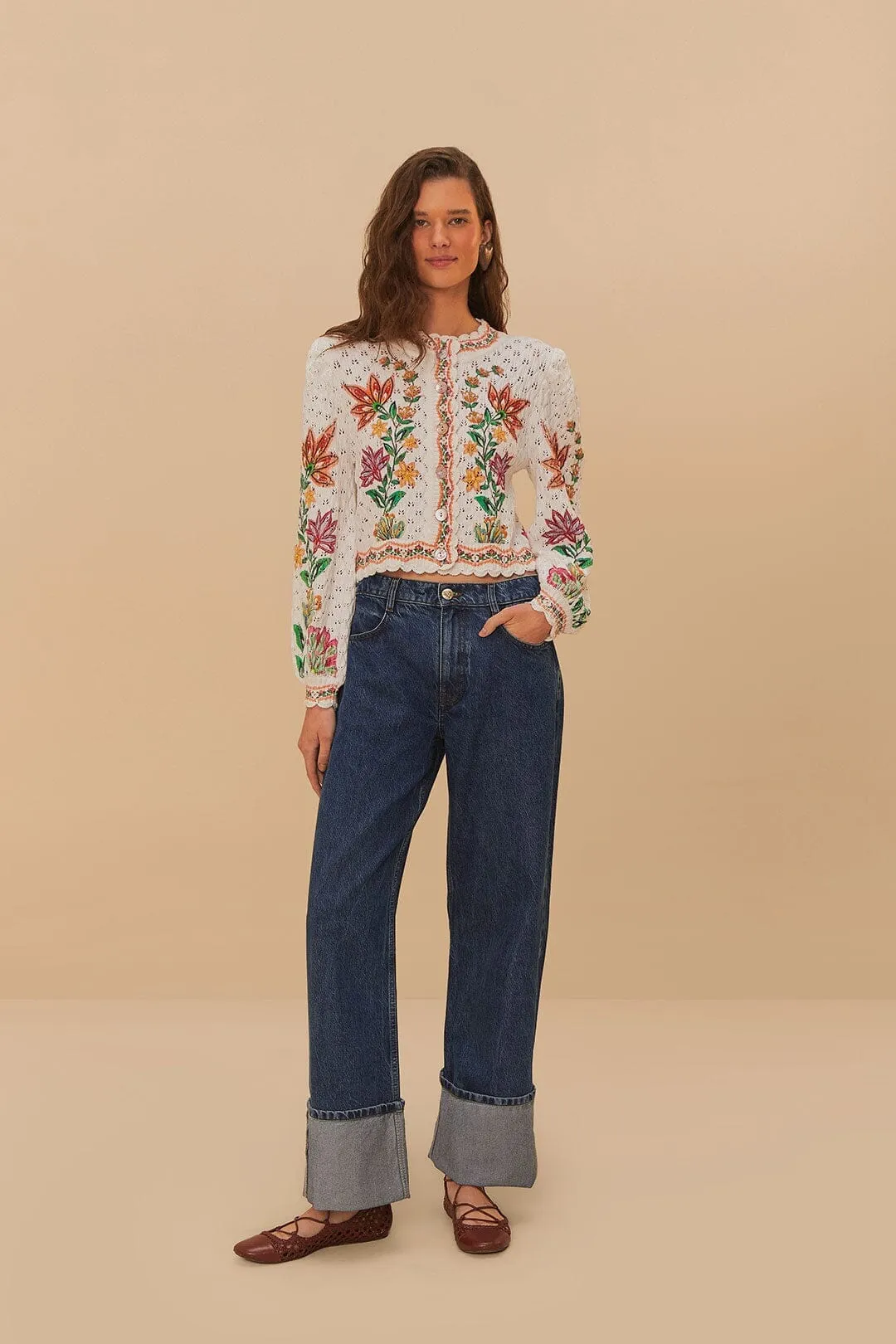 Denim Low Waist Wide Pants Lightweight Design Functional Stretch