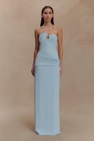 Refined Aesthetic Soft-touch daywear Lalia Teardrop Maxi Dress - Powder Blue