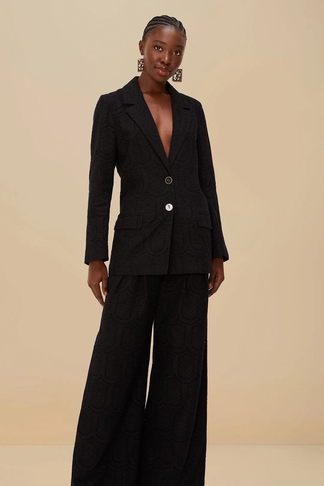 Low Profile Fasteners Black Eyelet Pants