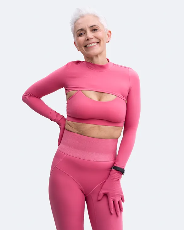 Glove Sleeve Crop Top Secure Comfort