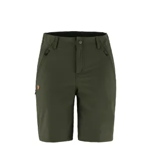 Fjallraven Womens Abisko Trail Stretch Shorts Deep Forest Relax Fit Comfort