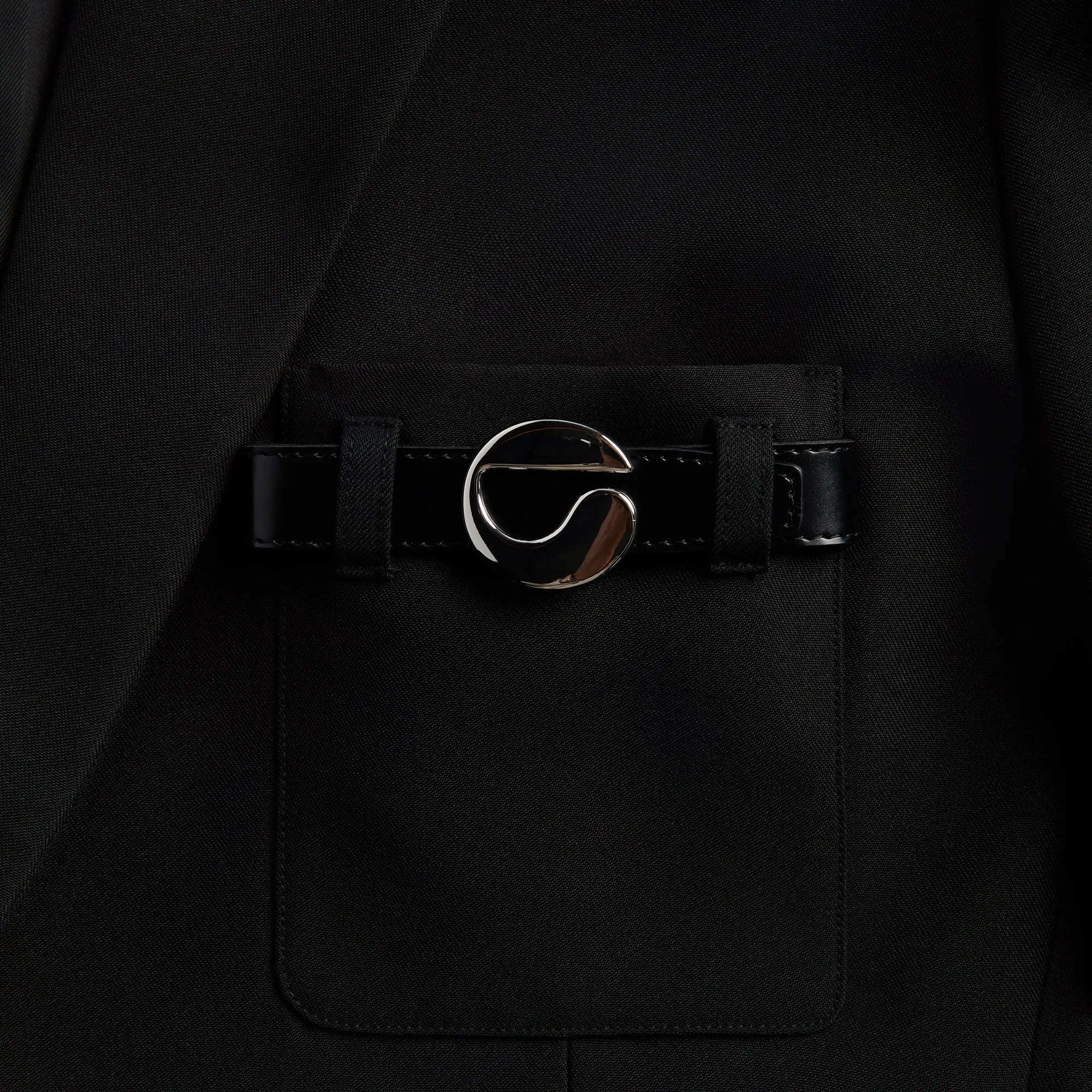 Weatherproof Barrier Versatile Design Coperni Belted Pocket Tailored Jacket - Black