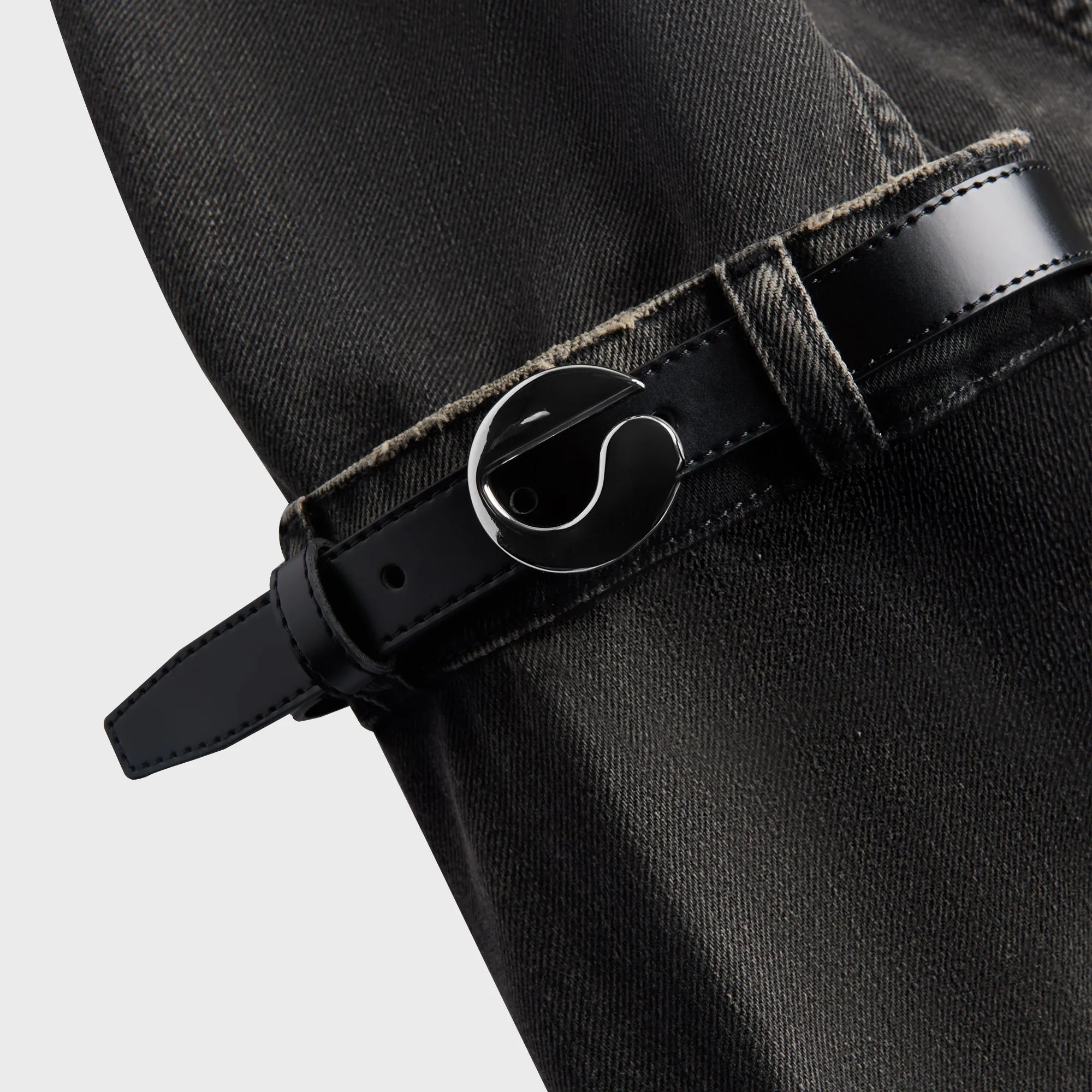 Laser Cut Airflow Vents Coperni Hybrid Denim Short Jacket - Black