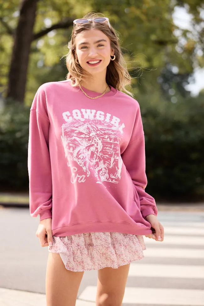 Cowgirl Era Rose Graphic Sweatshirt Warm Layers Go-to Wear