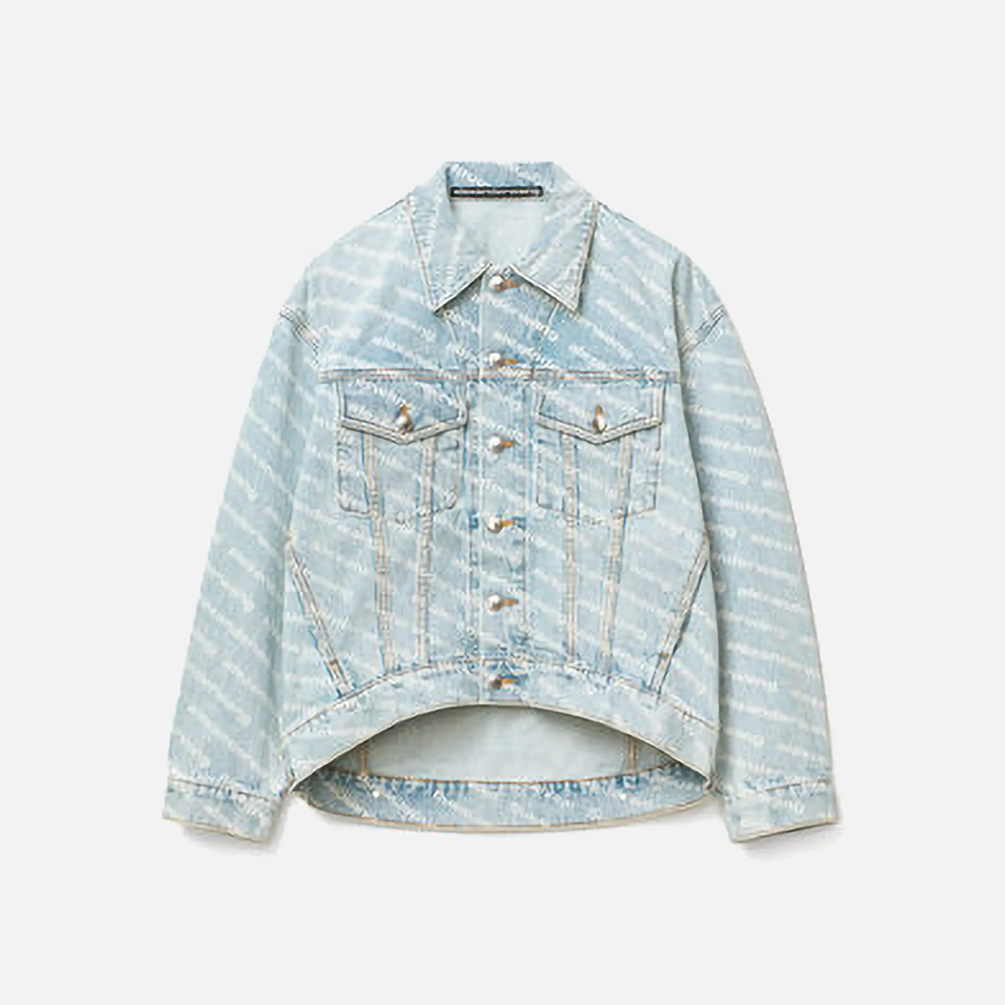 High Collar Windguard T by Alexander Wang Falling Back Jacket - Pebble Bleach