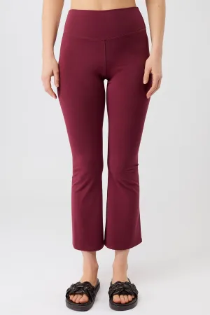 Cropped Flared Pants - Beet Wrinkle Resistant Eco Shopper Non Restrictive Fit