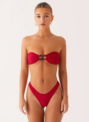 Cuba Bikini Bottoms - Fuchsia Anti Slip Straps Anti Sand Barrier