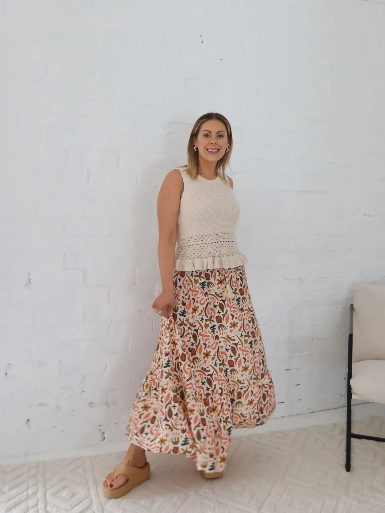 Double Stitched Sable Skirt