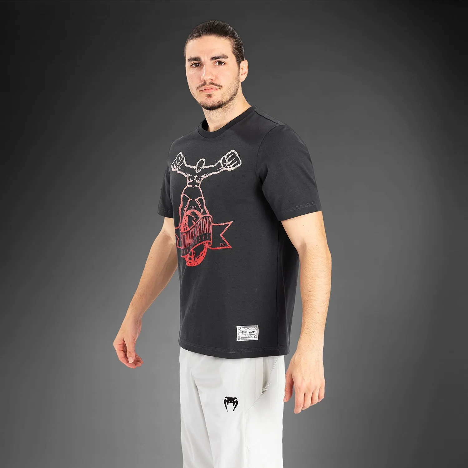 SlimFitDesign Cozy Touch UFC by Venum Ulti-Man T-Shirt - Grey/Red