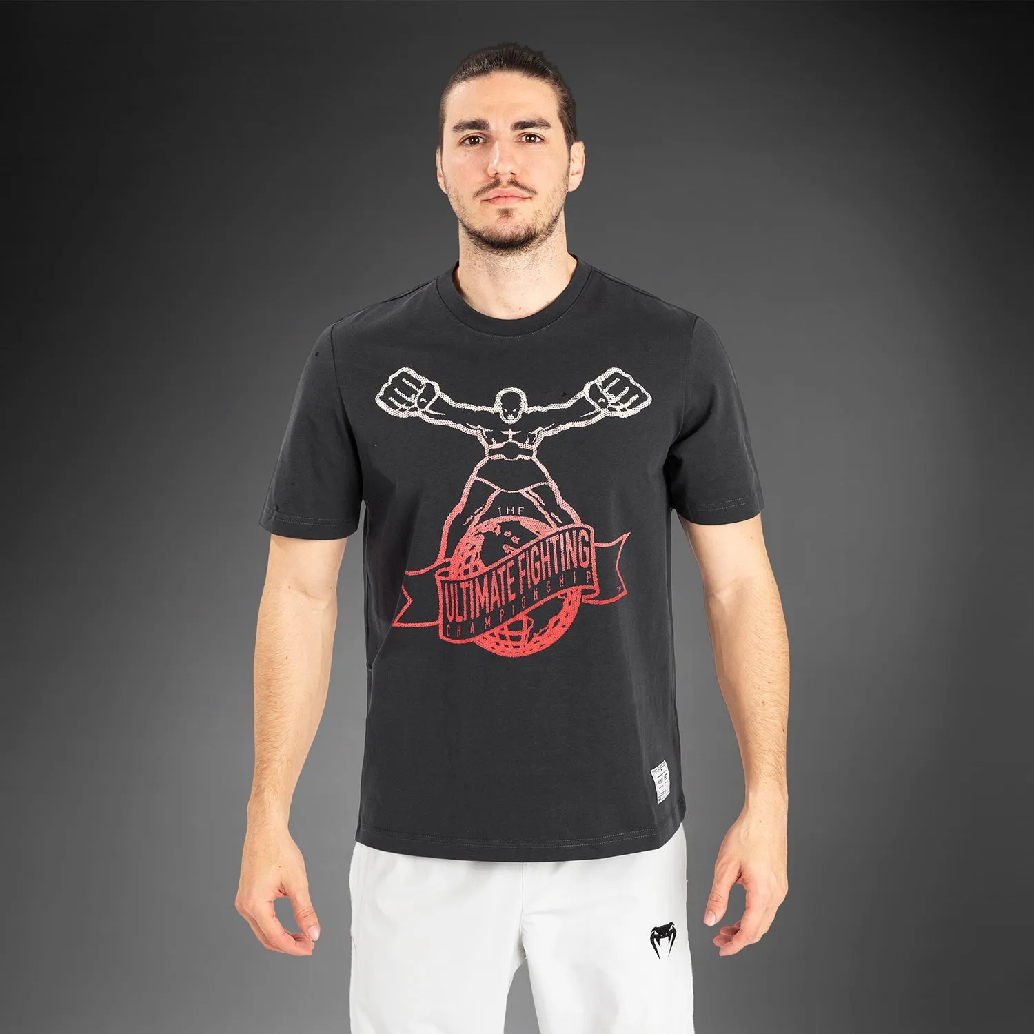 Durable Style Vegan UFC by Venum Ulti-Man T-Shirt - Grey/Red