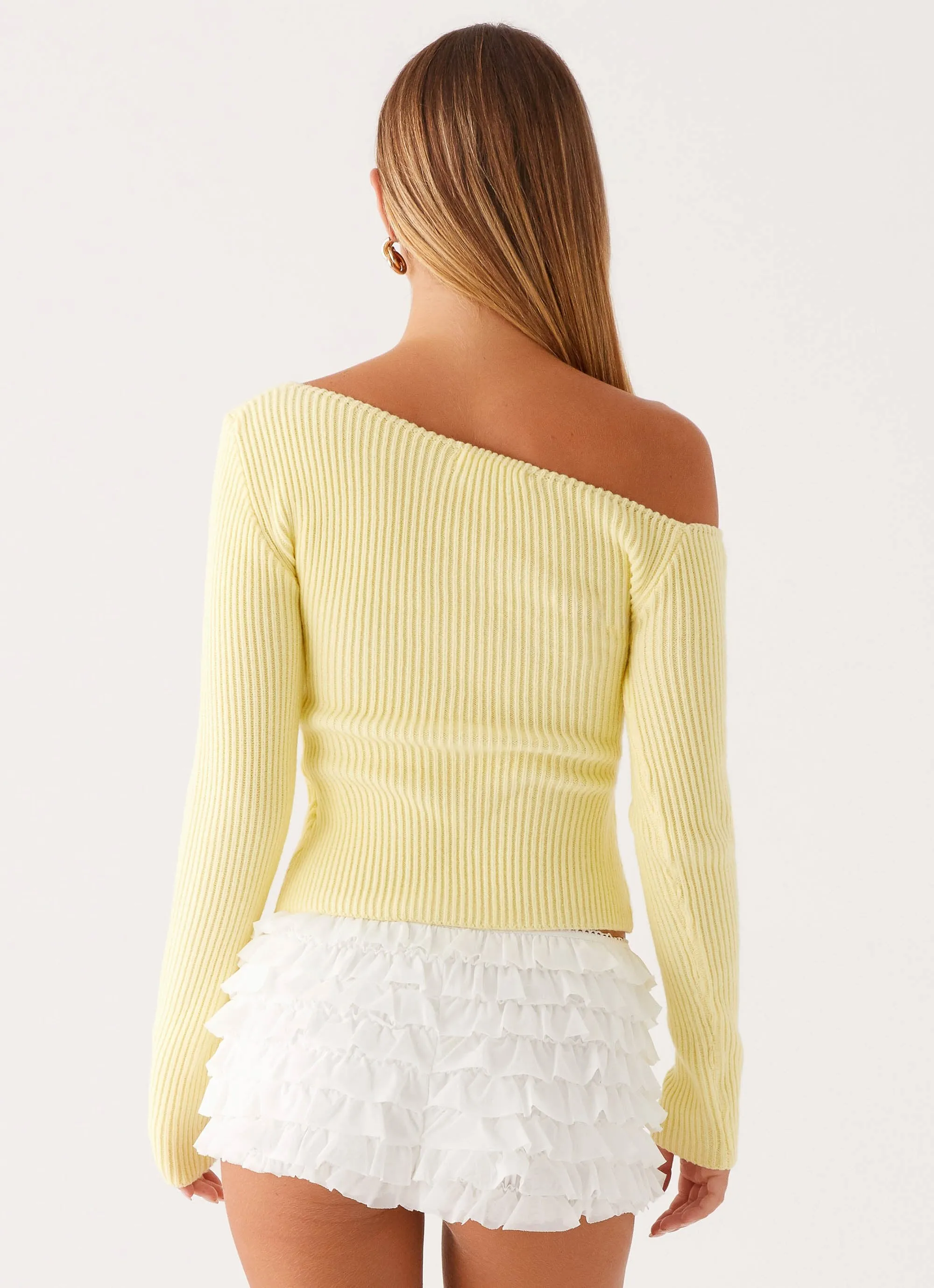 Waverly Knit Top - Pastel Yellow SweaterSpecific Detergent Guide Fashion Fit