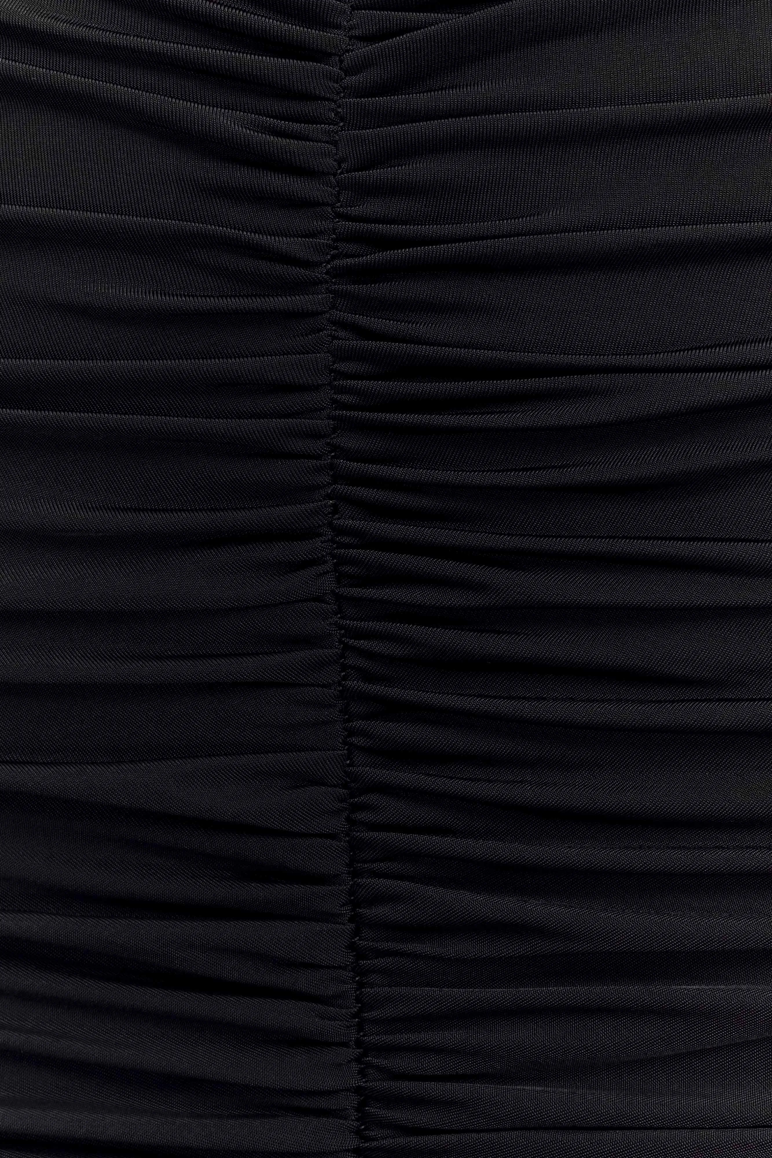 Delaney Slinky And Mesh Maxi Dress - Black Sporty Look Versatile Fit