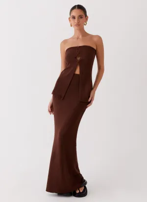 Knit Density Options Work Outfit Delicate Lady Knit Top - Chocolate