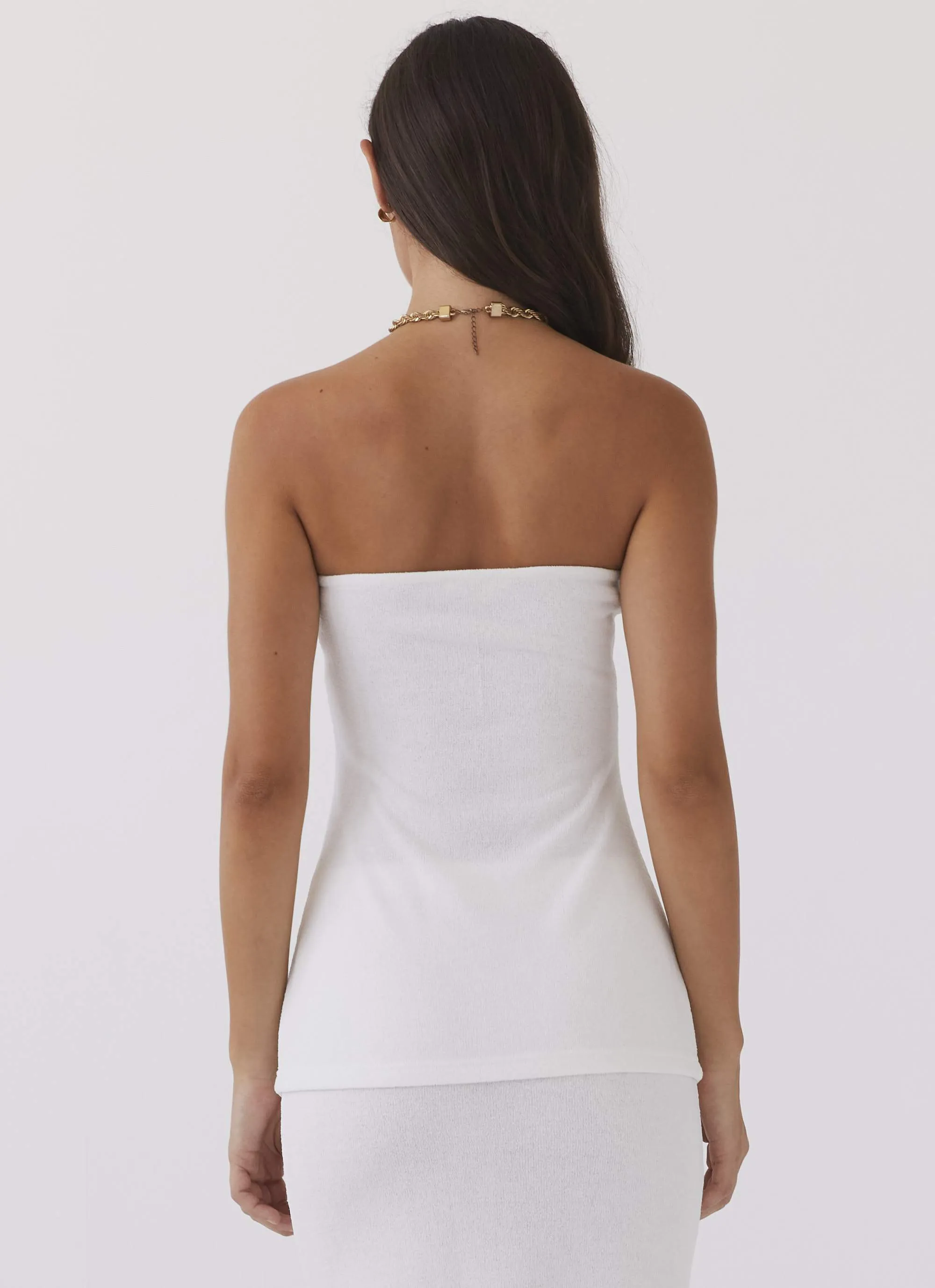 Fresh Layer Delicate Lady Knit Top - White