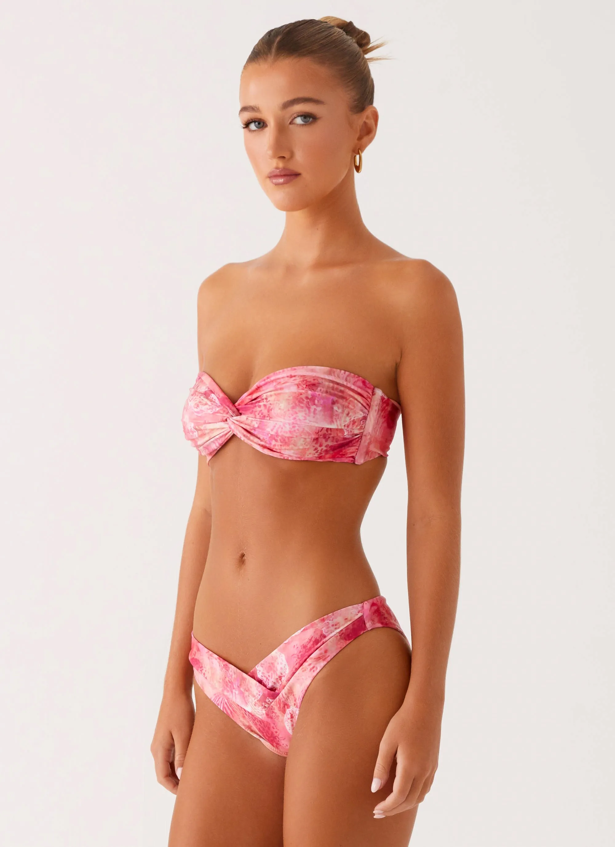 Delta Bandeau Bikini Top - Flamingo Fling Molded Cups Design