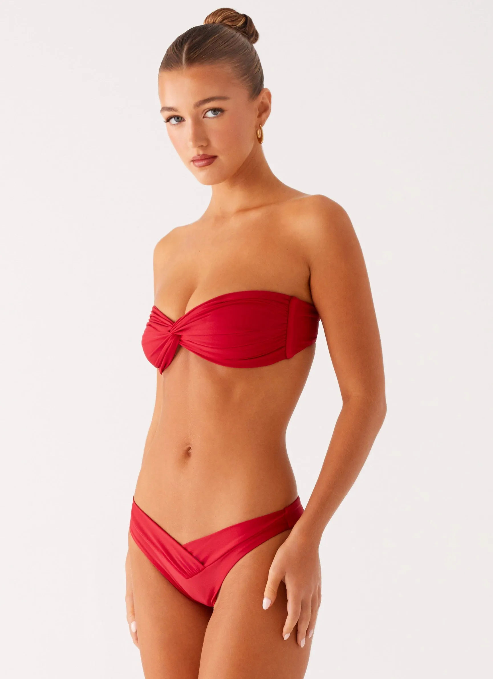 Delta Bikini Bottoms - Deep Red Water Gear Smooth-Edges