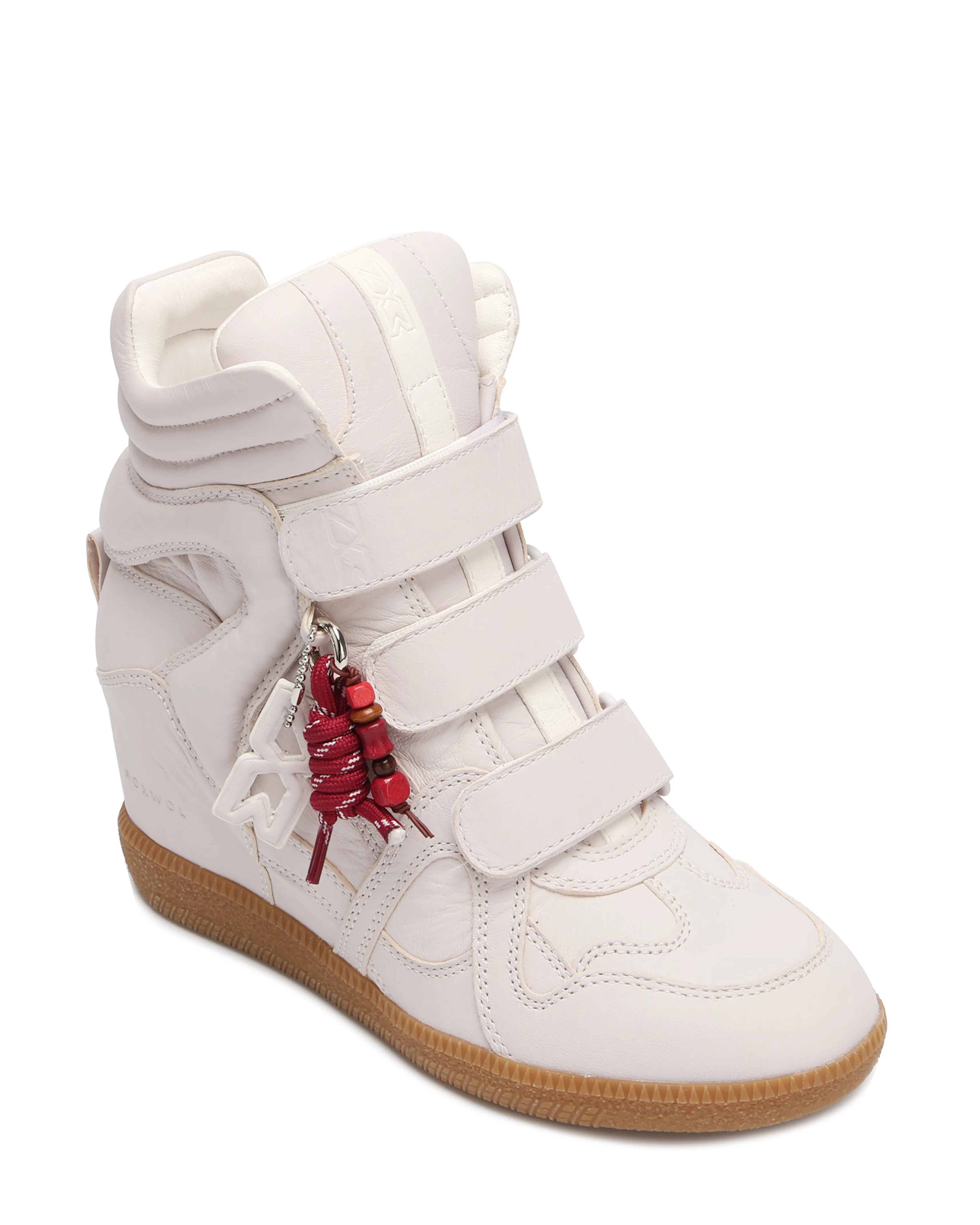 Demmi White Leather Ventilated