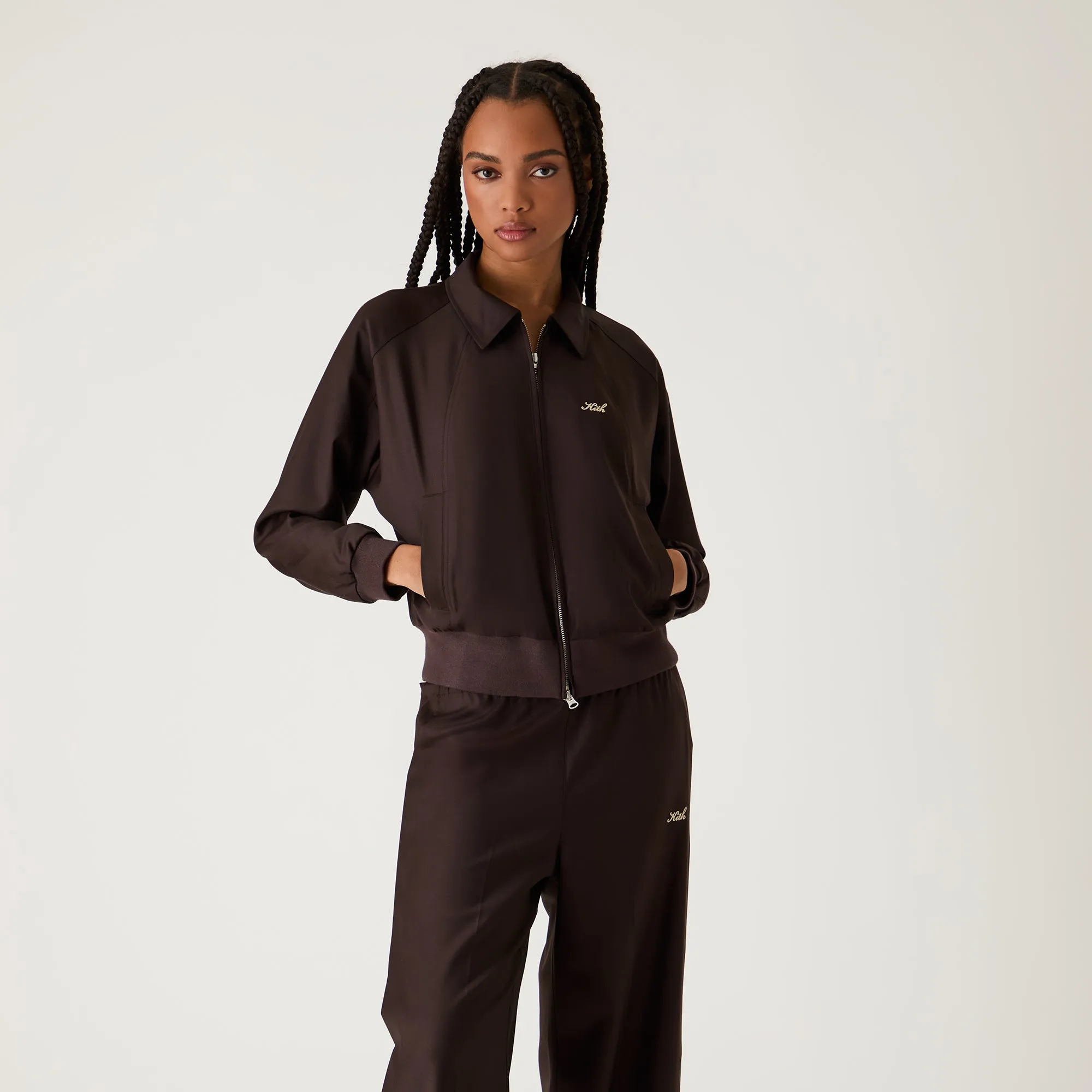 Kith Women Corwin II Suiting Track Jacket - Incognito UV Protective Layer Taped Neckline