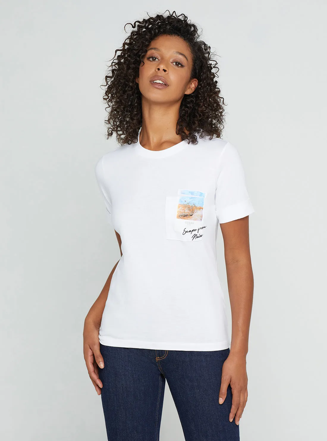 Slim Fit Cut Eco White Gisela T-Shirt