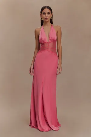 Special-Occasion Bare Glow Dinah Lace And Satin Maxi Dress - Blush Rose