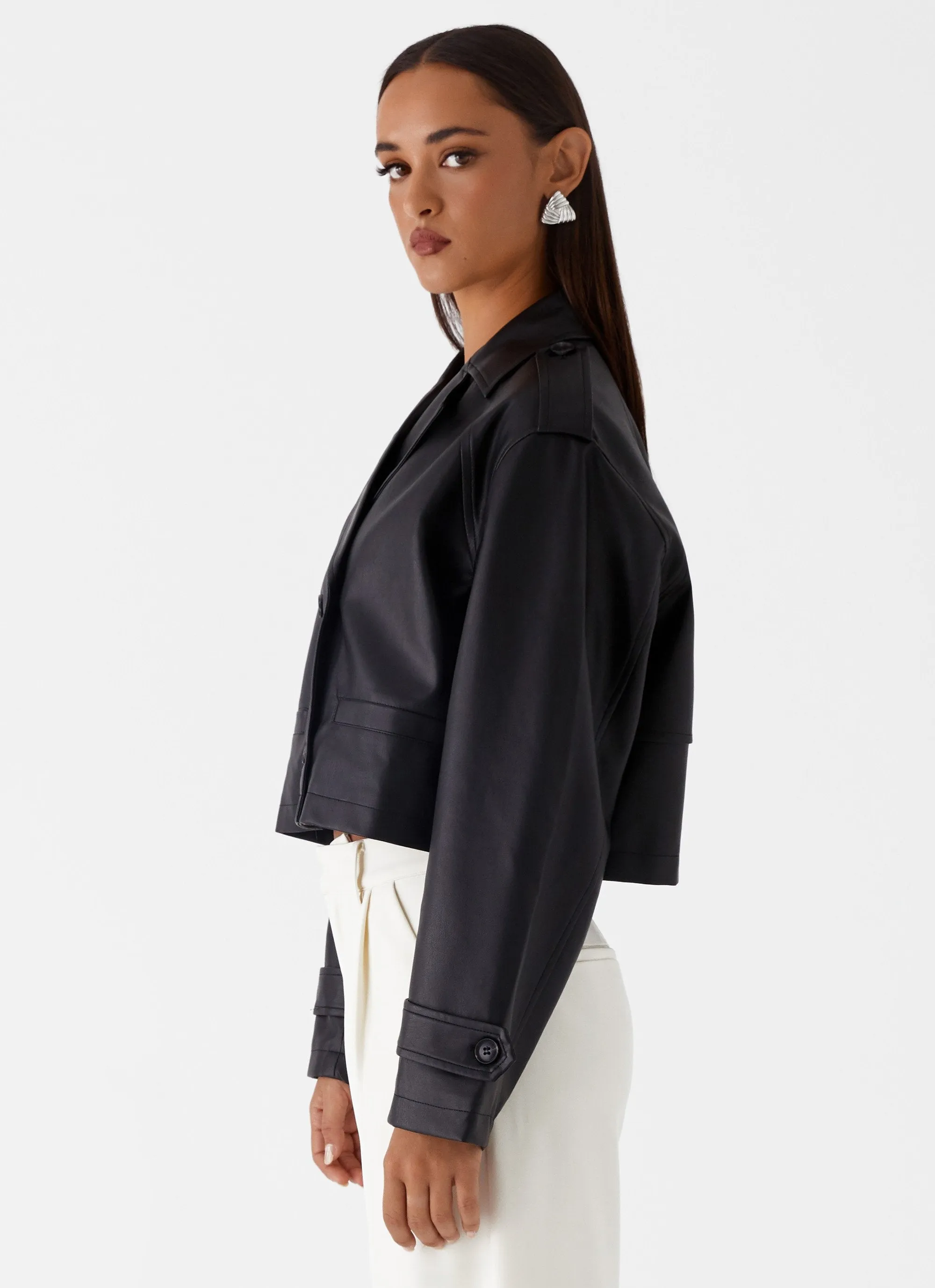 Ventilation Panels Warmth Retention Bryson Cropped Jacket - Black