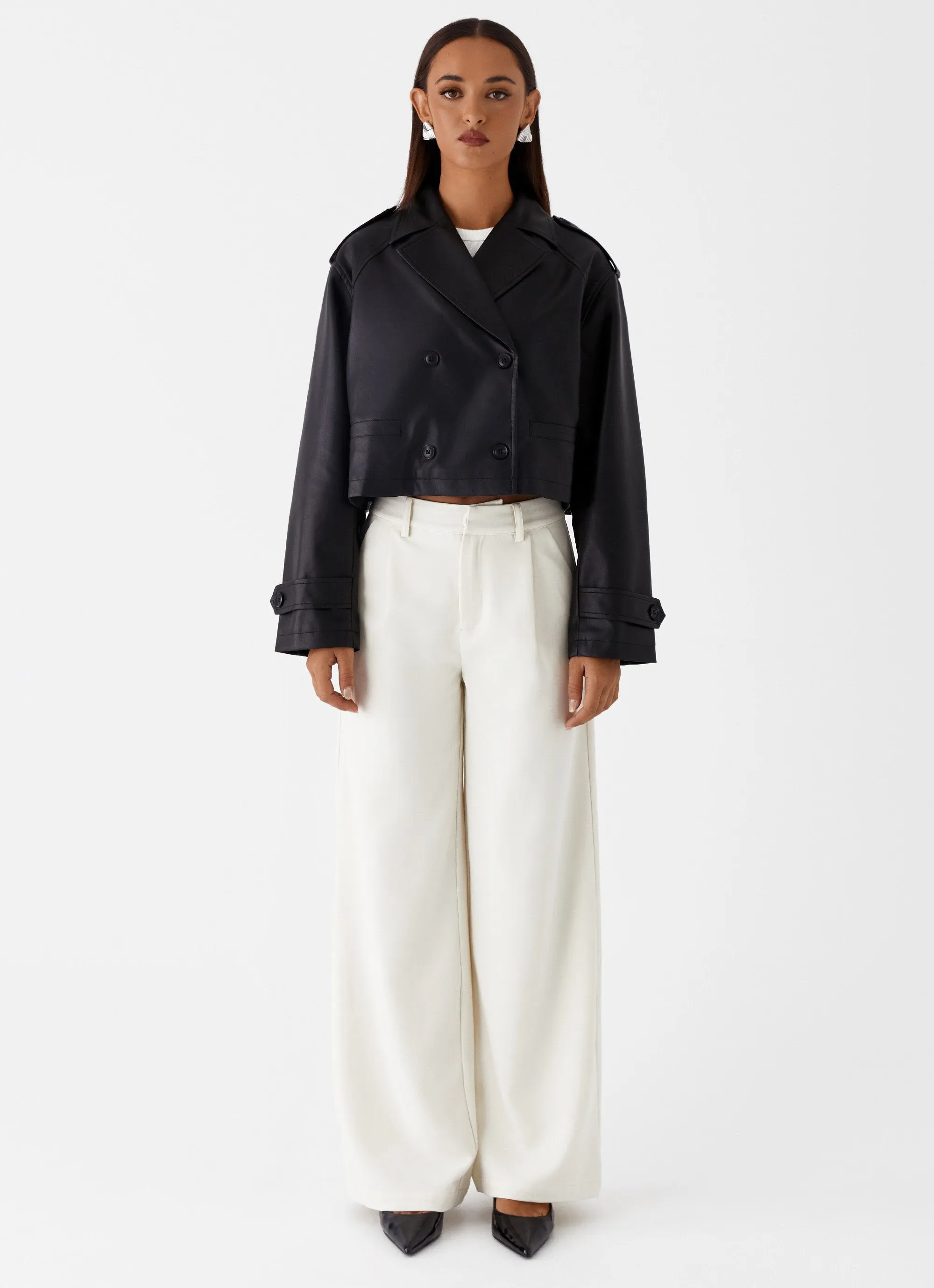 Simple Comfort Bryson Cropped Jacket - Black