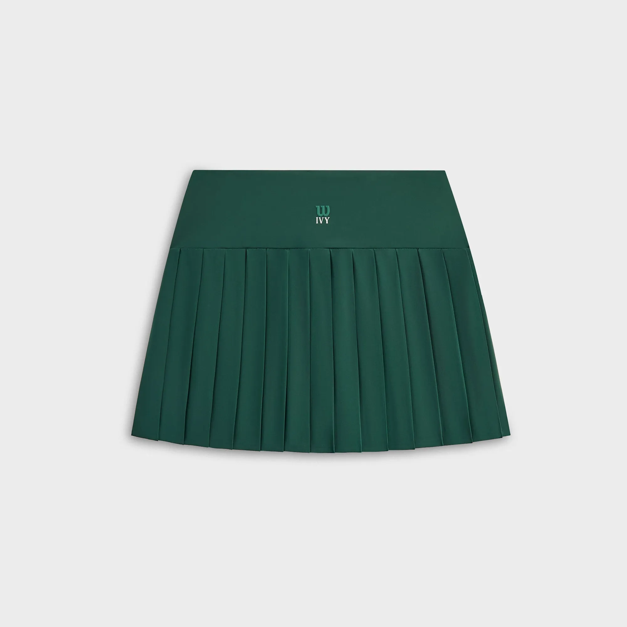 Kith Ivy for Wilson Women's Eastside Tennis Mini Skirt - Ivy Green Faux Leather Twist Knot Details