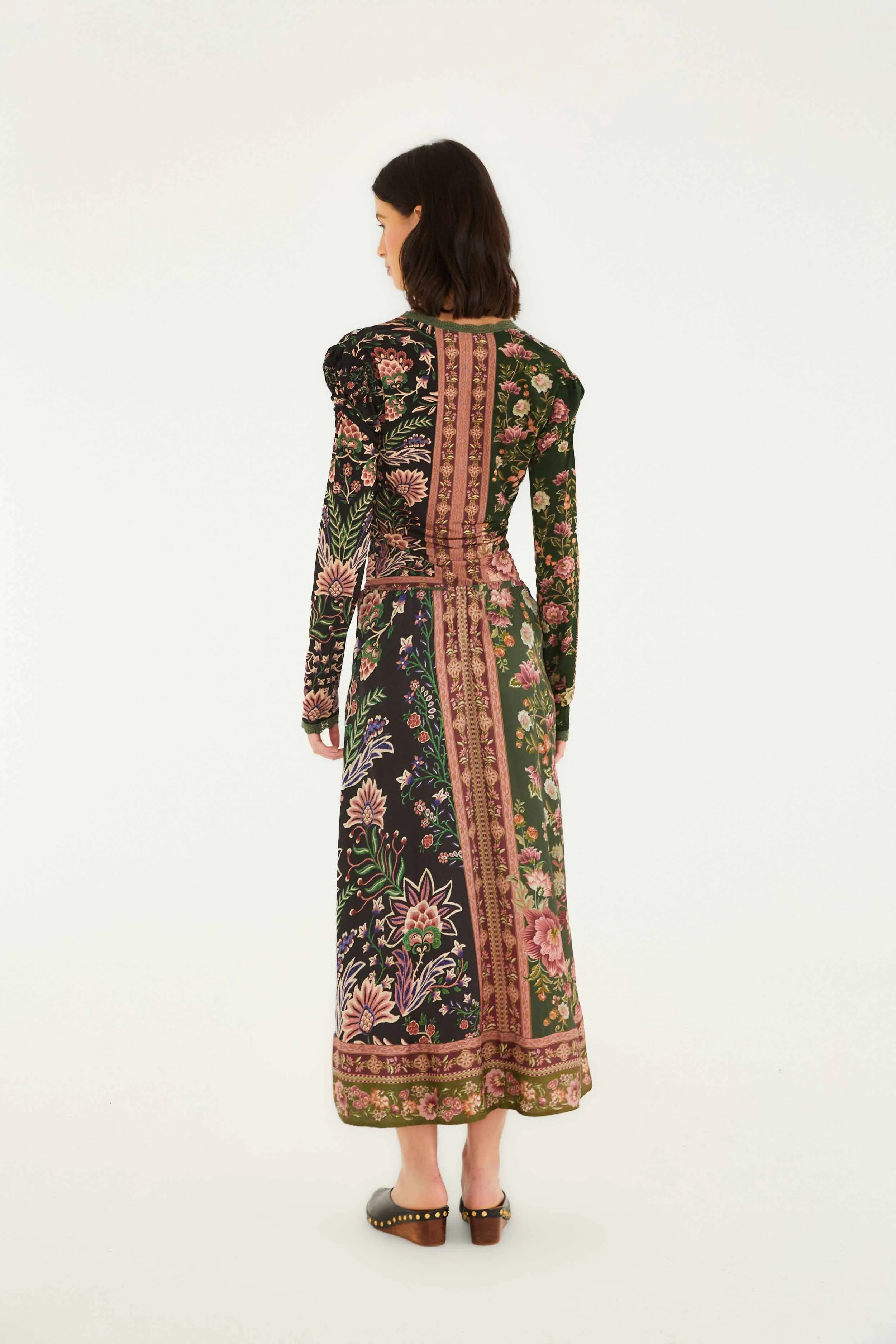 Mixed Winter Garden Lenzing? Ecovero? Viscose Midi Skirt Neat Mood