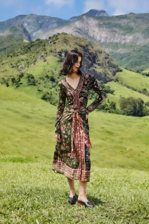 Mixed Winter Garden Lenzing? Ecovero? Viscose Midi Skirt Clean Cut Bold Accent