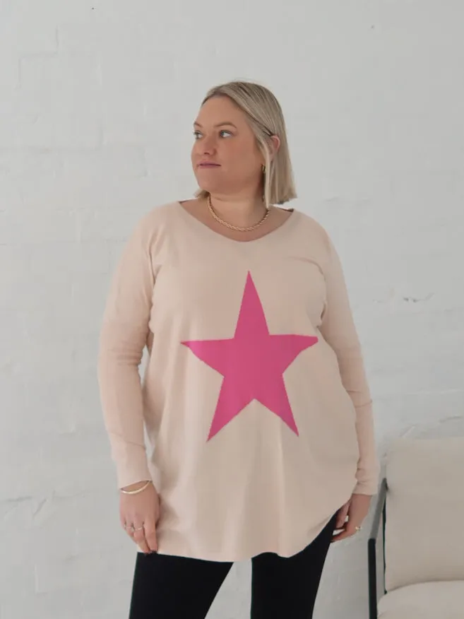 Seasonal Comfort Warm Classic Maeve Star Knit - Bone