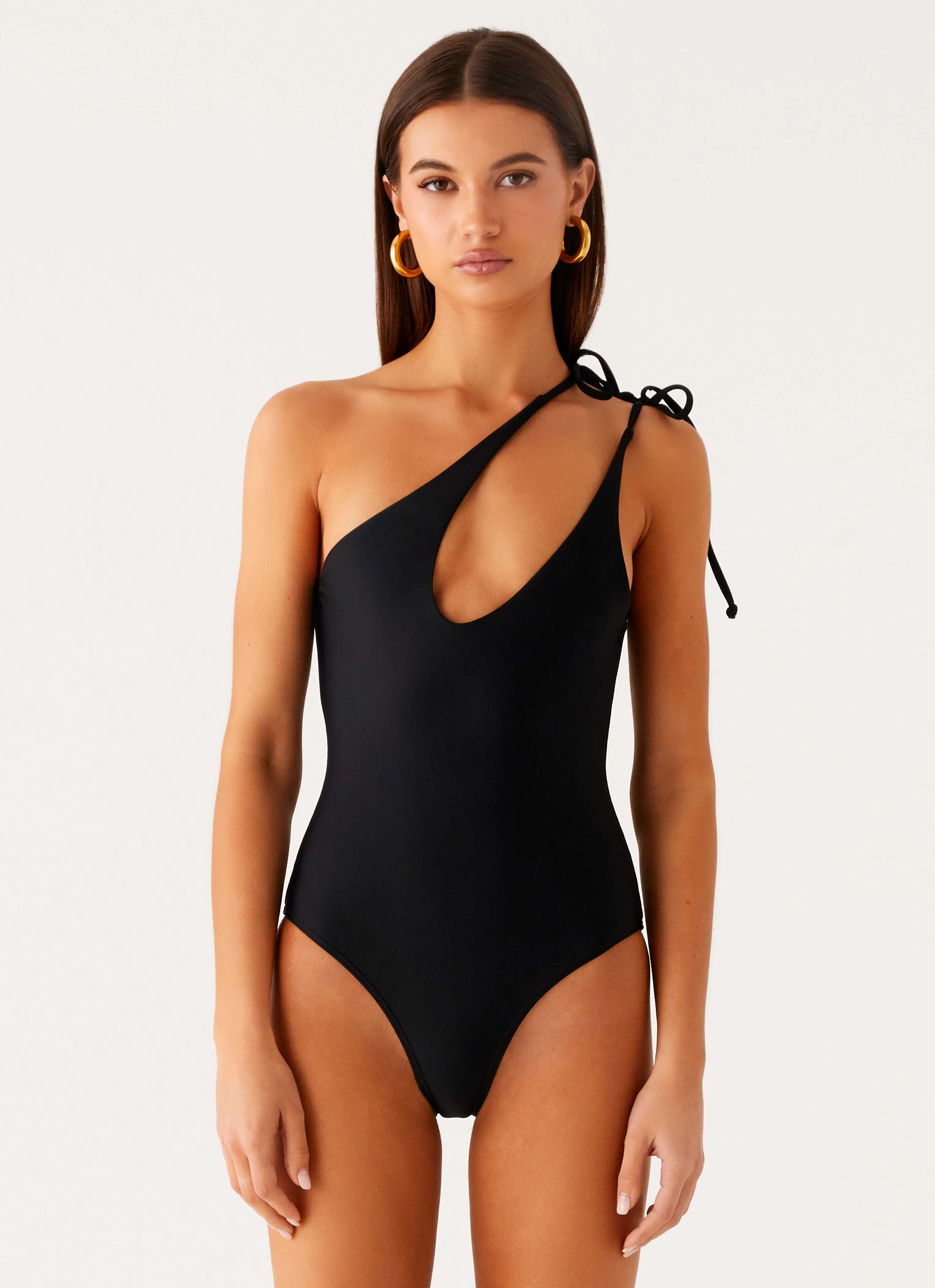 Drifted One Piece Swimsuit - Black Flexible Core Panels