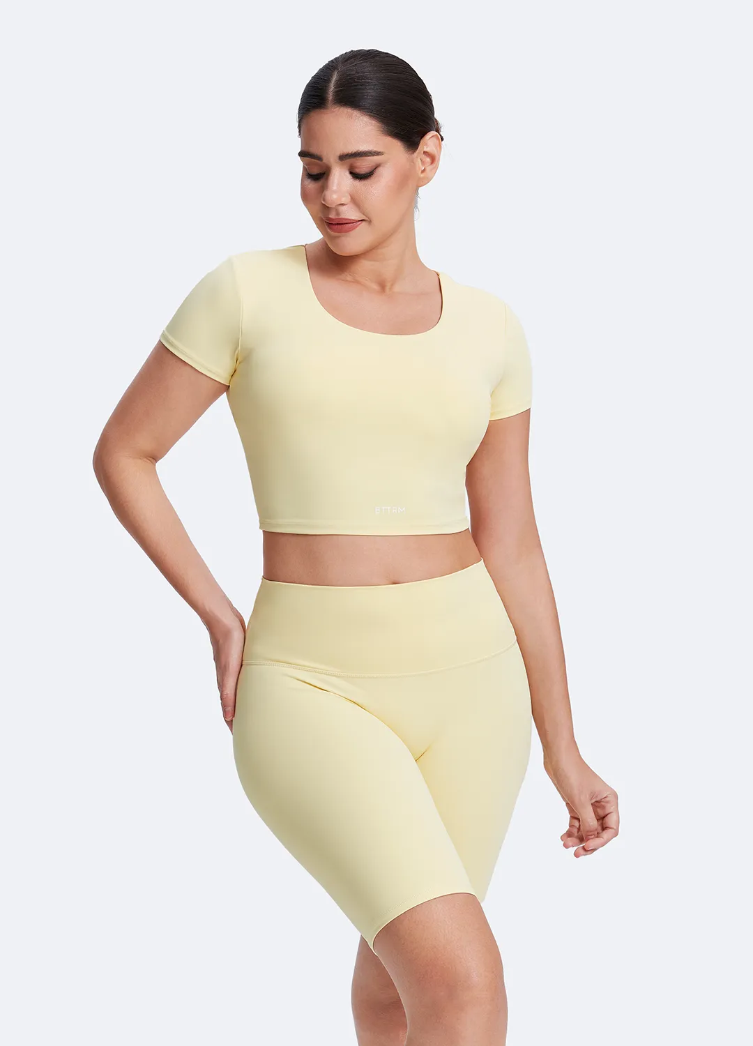 Body Hugging Contour Round Neck Crop Top