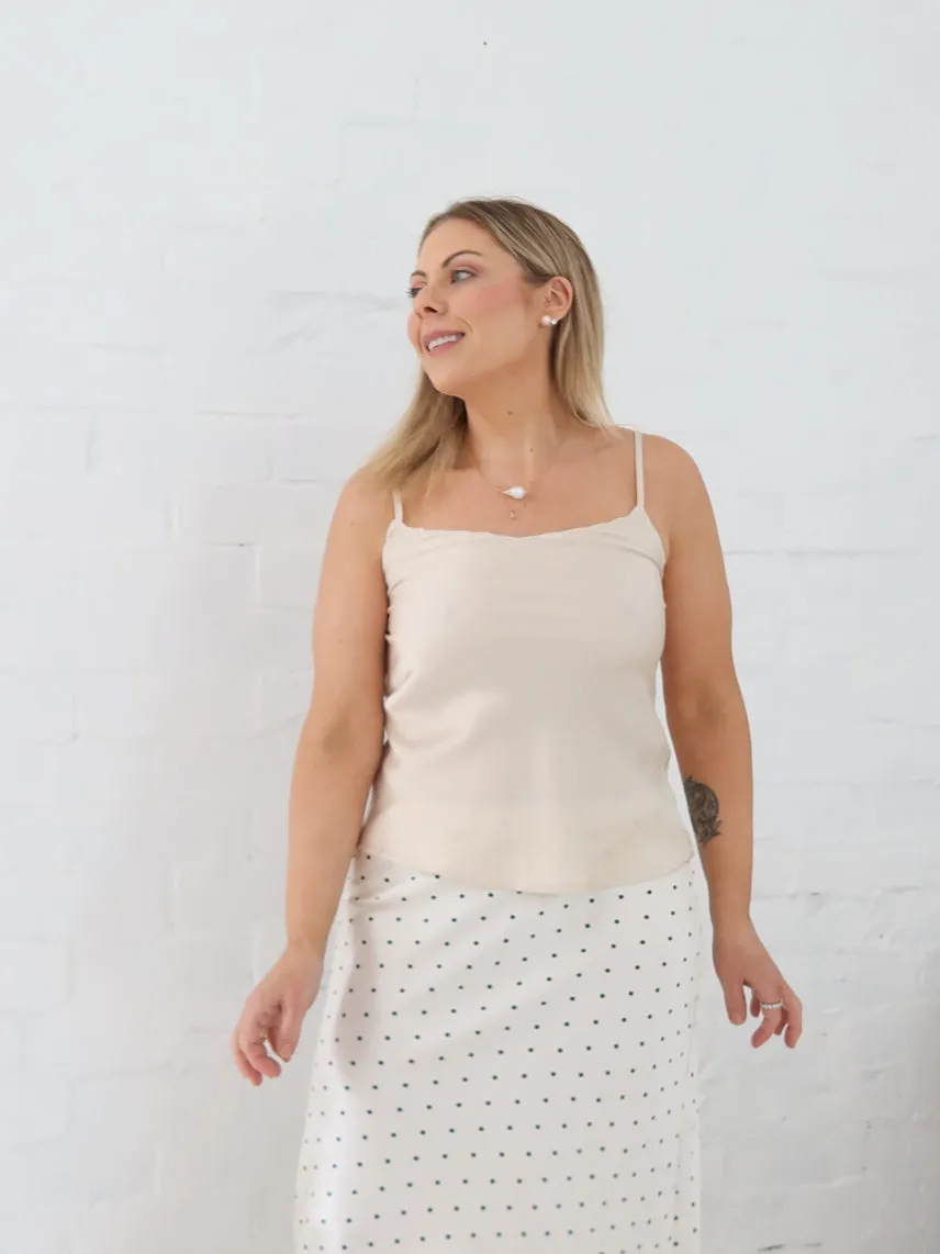 Sweat Resistant Fabric Minimalist Styling Amara Cami - Gold