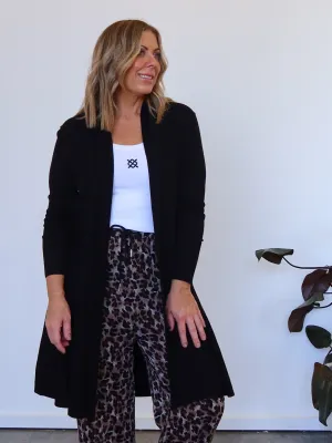 Rowan Cardigan - Black Calm Outfit