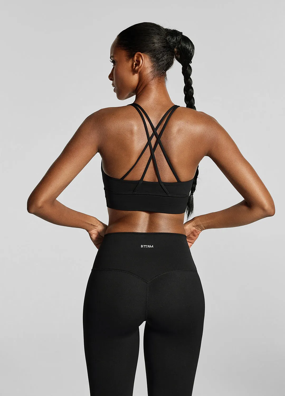 Crossback Baggy fit Jet Black Strappy Back Top
