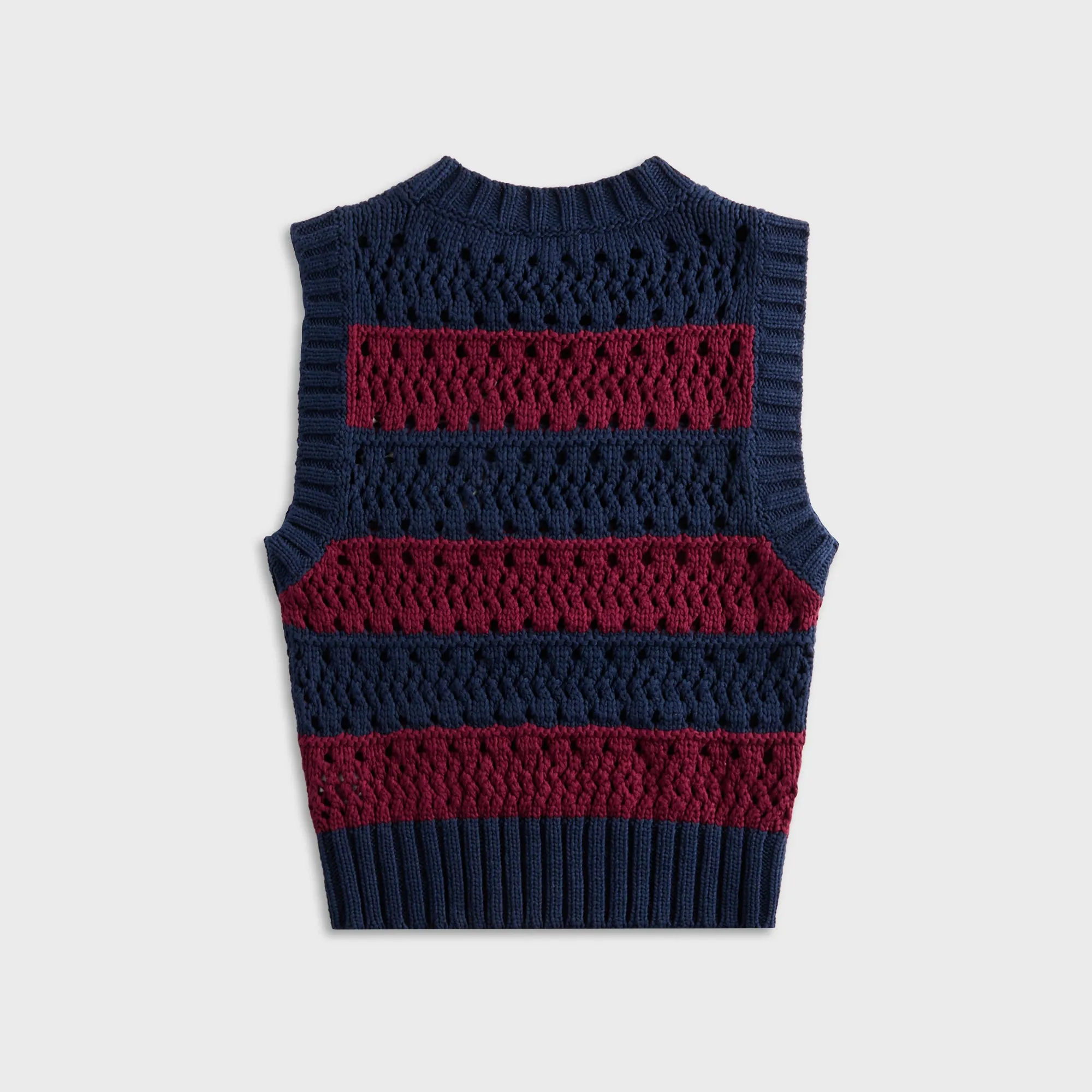 Stylish Chill Piece Tailored Silhouette Ganni Cotton Mix Striped Vest - Multicolor