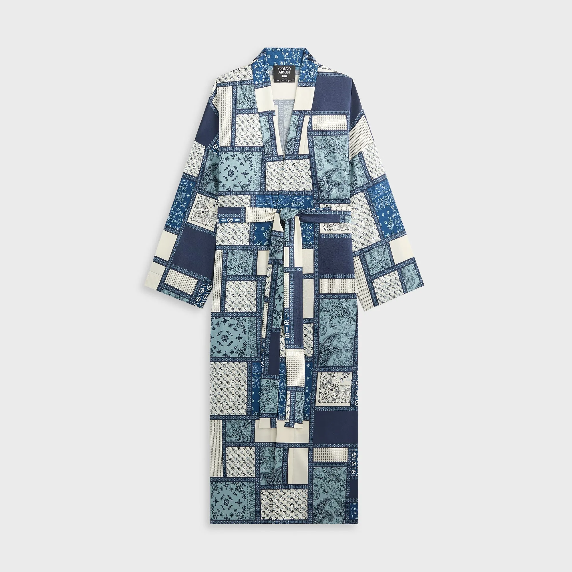 Full Length Zipper Lightweight Windbreaker Tech Giorgio Armani & Kith Women Hammered Silk Kimono - Nocturnal