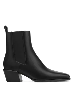 Dusi Black Leather Cushioned Step Snowy Path Heat   Resistant