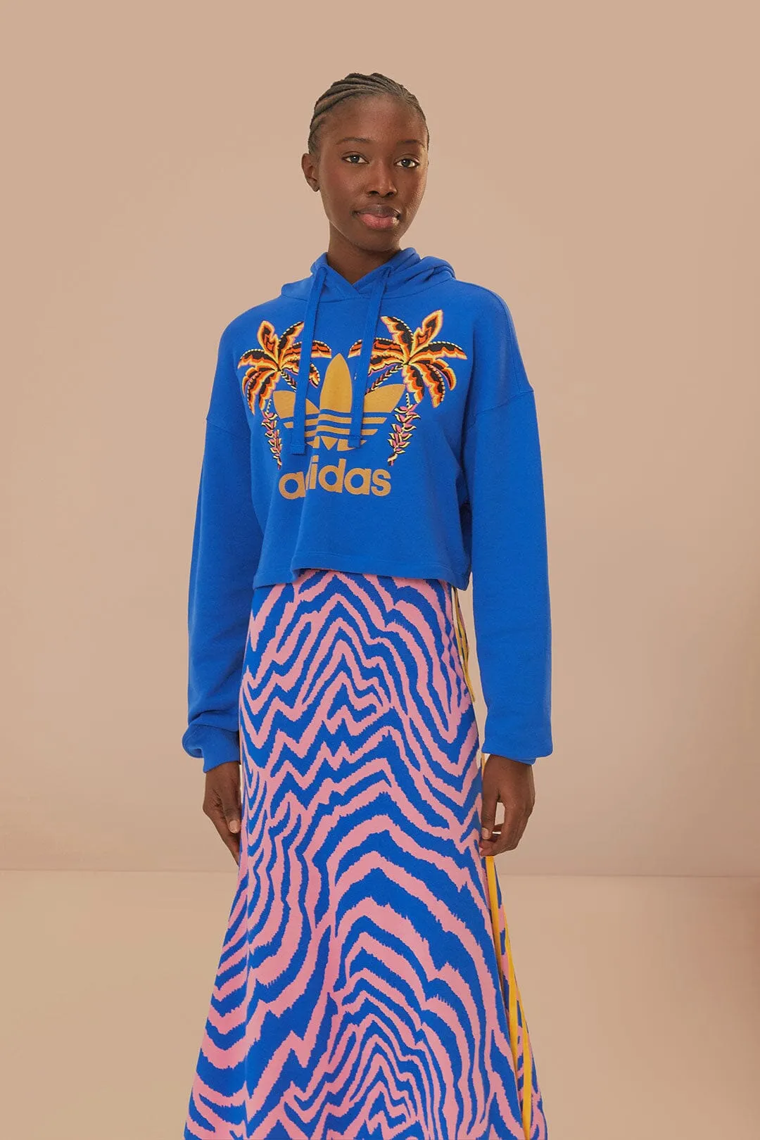 Cool Tone Blue Adidas Farm Rio Maxi Skirt